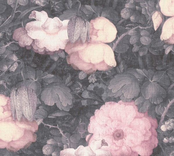 A.S. Création Tapete - Metropolitan S, # 369212, Vliestapete, floral, grau-rosa, 10,05m x 0,53m
