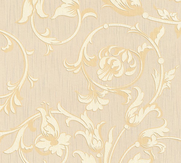 A.S. Création Tessuto 956332 Vlies Beige Gelb Metallic