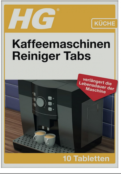 HG Universelle Reinigungstabletten für Kaffeemaschinen (20 tabletten) – Entfernt Beläge und Pflegt K