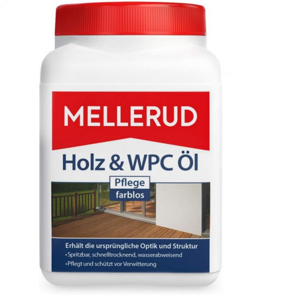 MELLERUD Holz &amp; WPC Öl Pflege farblos Holz, WPC und BPC 0,75 l