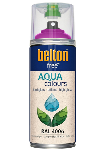 Belton Free Hochglanz wasserbasierend 400 ml RAL 4006 verkehrspurpur