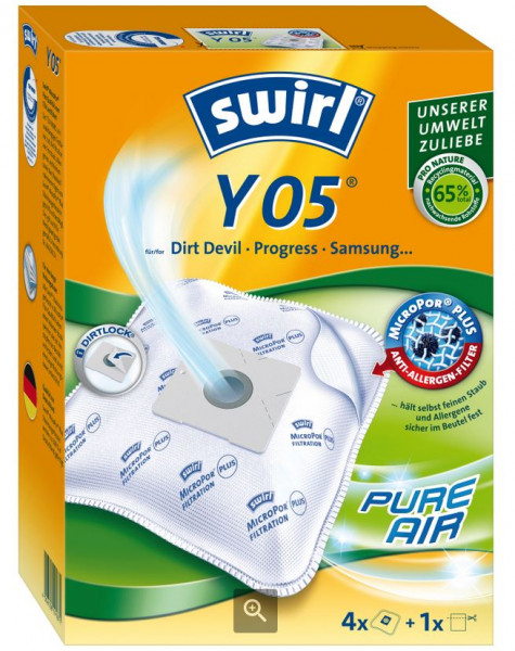 Swirl® Y 05 MicroPor® Plus Green Staubsaugerbeutel