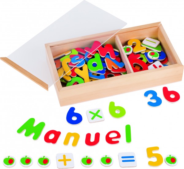 Magnet-Alphabet und Zahlen