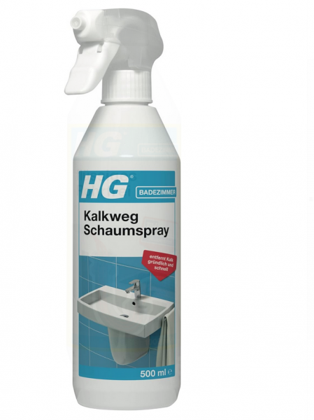 HG Kalkweg Schaumspray, professioneller Kalkentferner für das Badezimmer, entfernt Flecken und Ablag