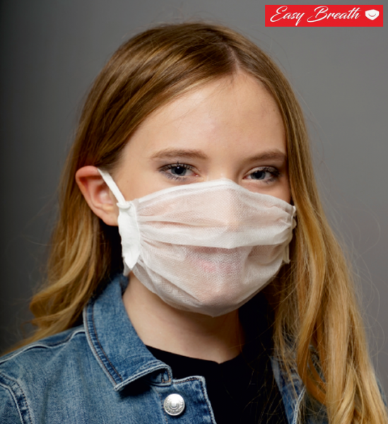 Easy Breath Mund-Nasen-Maske (500 Stück), atmungsaktiv, waschbar, mit Bügel